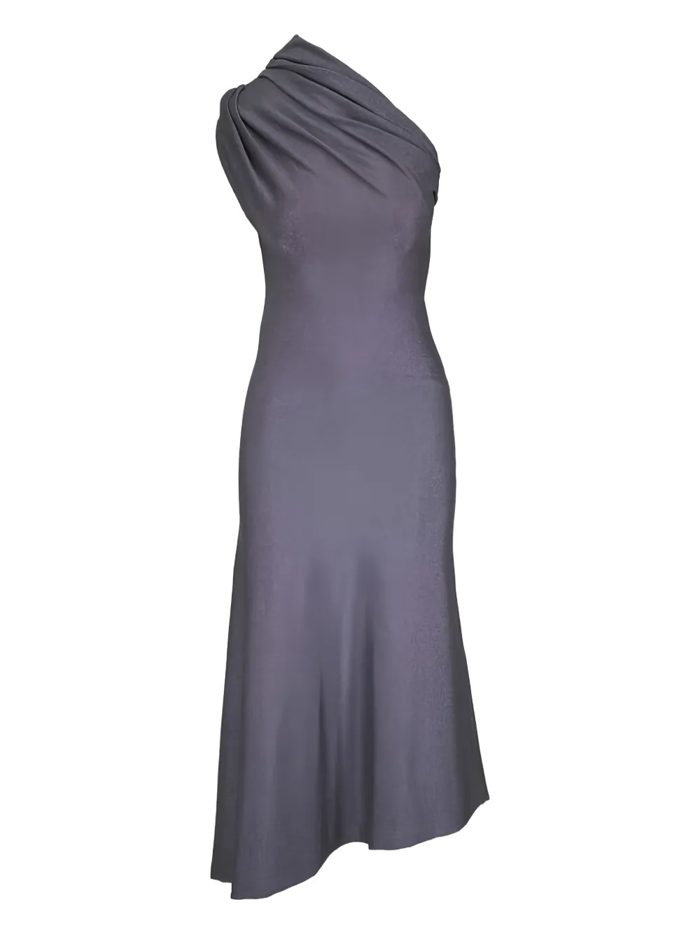 KHAITE one-shoulder ruched dress - Grey