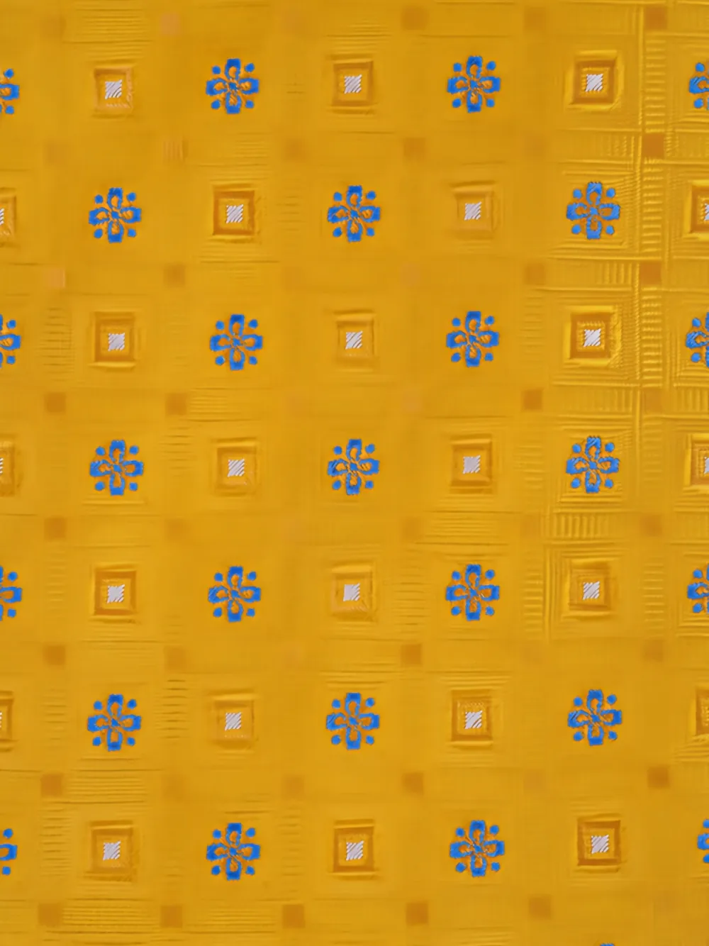 Eton Stropdas met bloemenprint - Geel