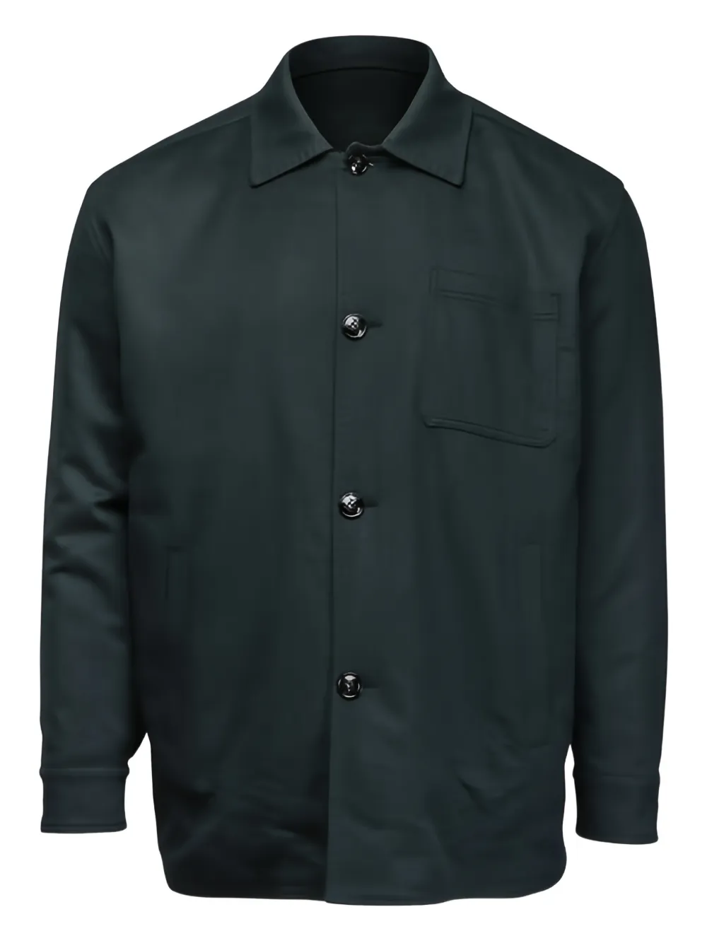 Kiton Giacca-camicia Cabin con taschino - Verde