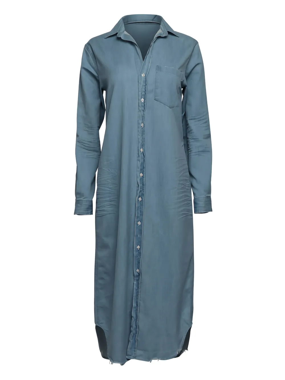 Frank & Eileen Abito Rory midi con bottoni - Blu