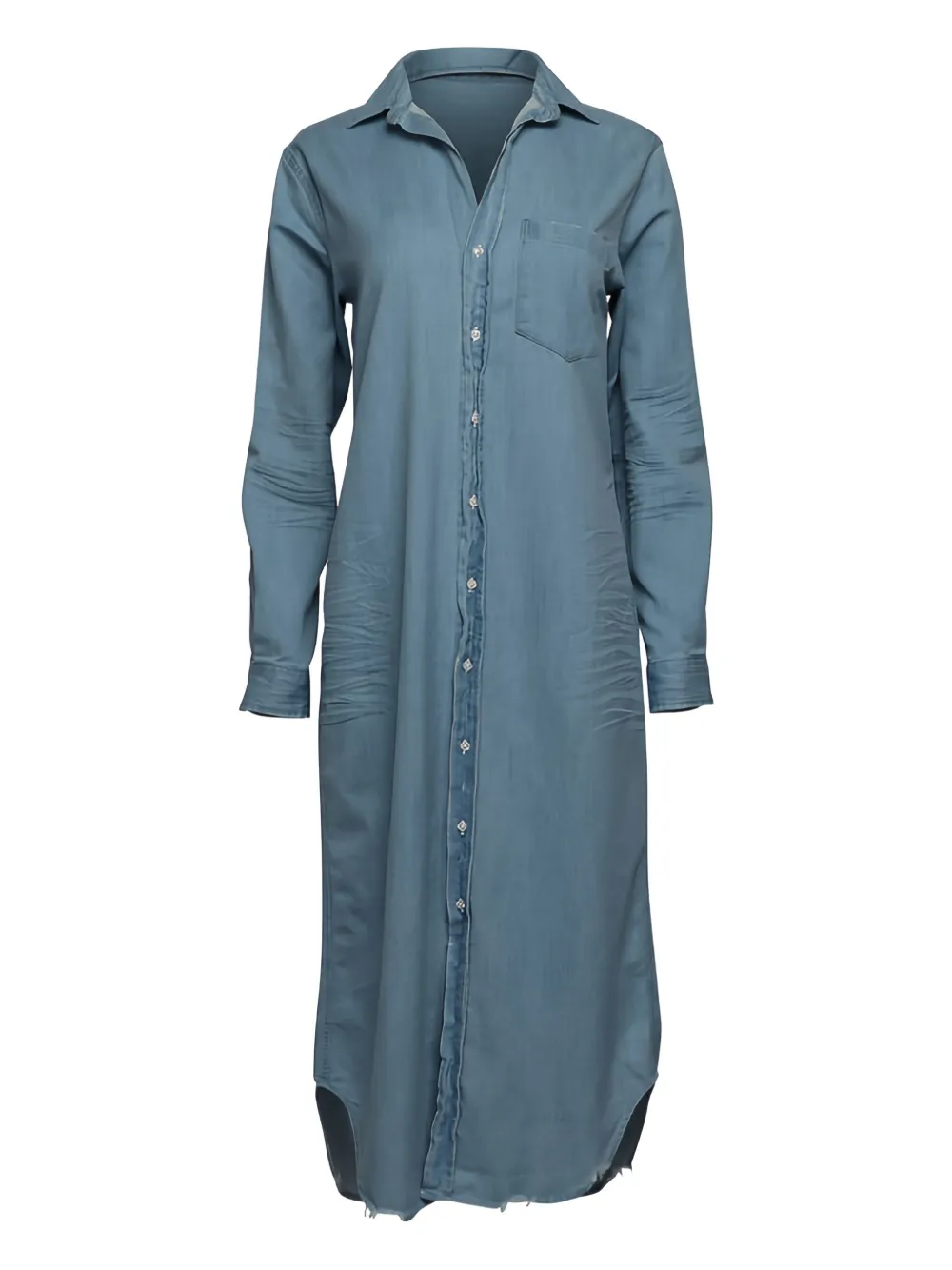 Frank & Eileen Rory button-fastening midi dress - Blue