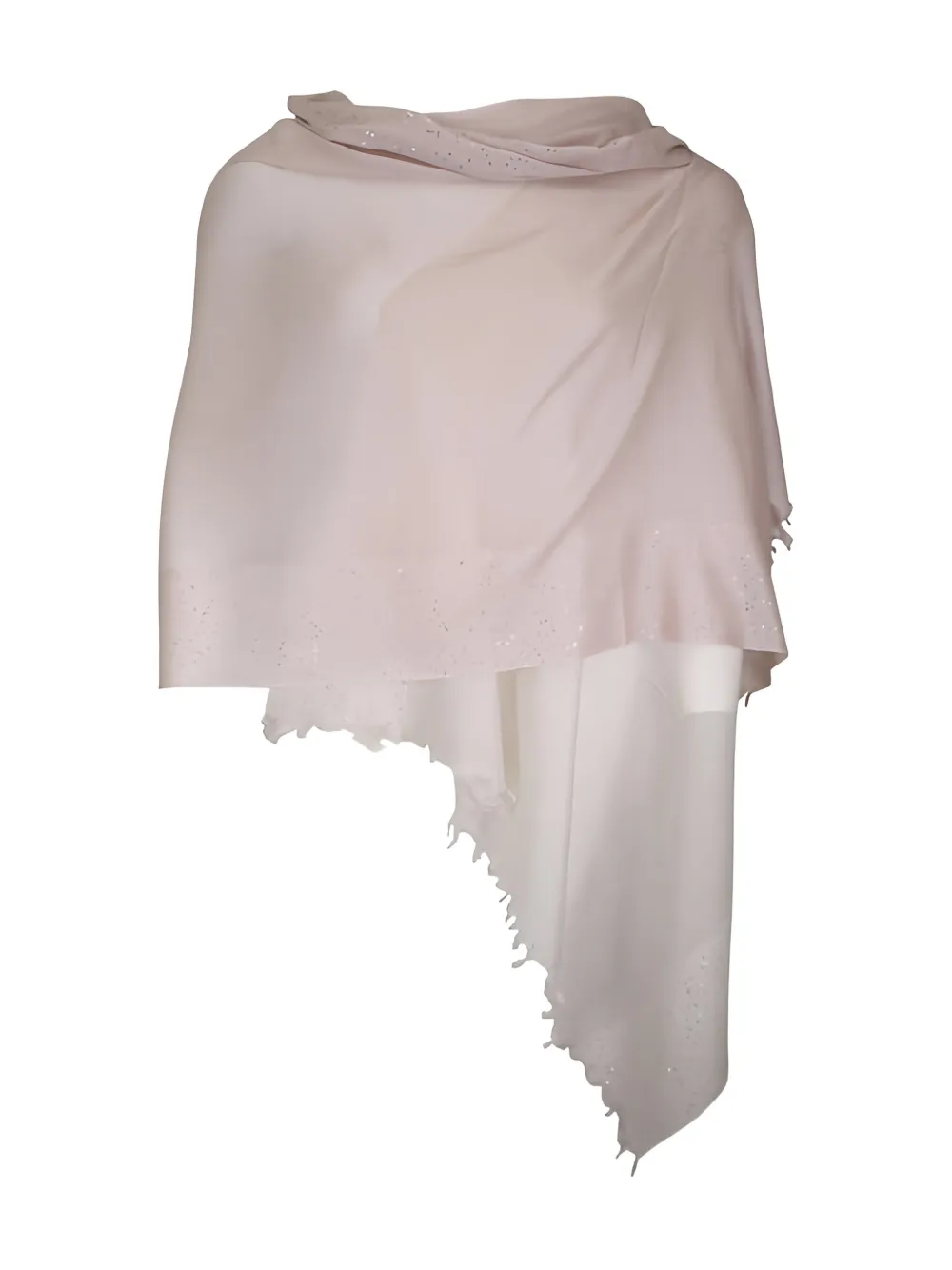 Kinross Cashmere Sciarpa Cameo Ombre con frange - Toni neutri