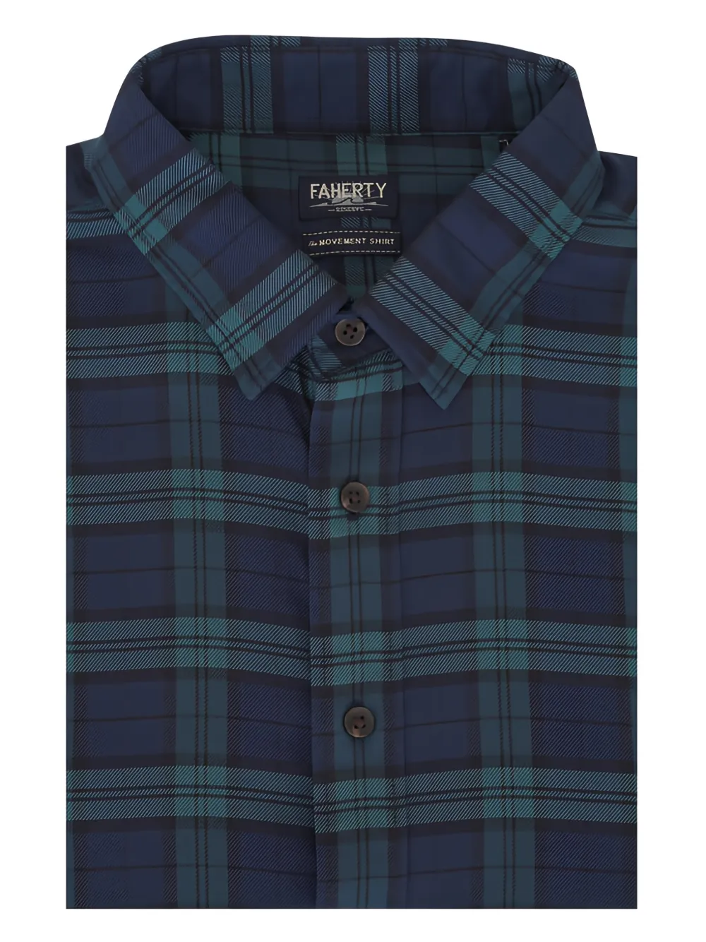FAHERTY Movement™ plaid-check shirt | Blue | Image 1