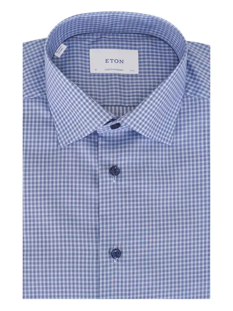 Eton chemise en sergé à carreaux