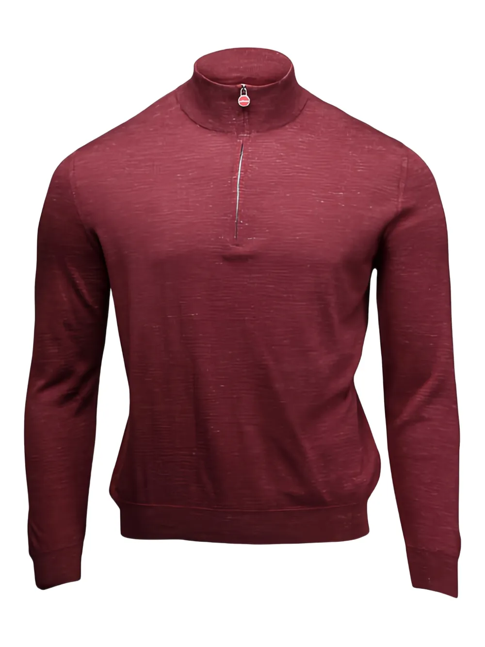 Kiton Polo con zip - Rosso
