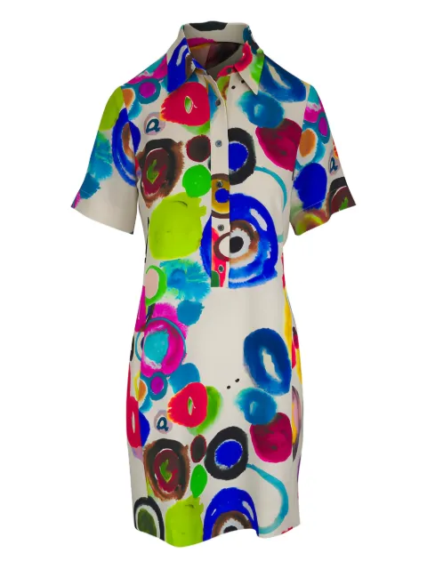 Libertine vestido corto con cuello estampado