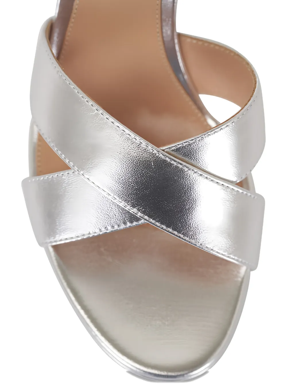 Gianvito Rossi Sandalen met plateauzool en gesp Zilver