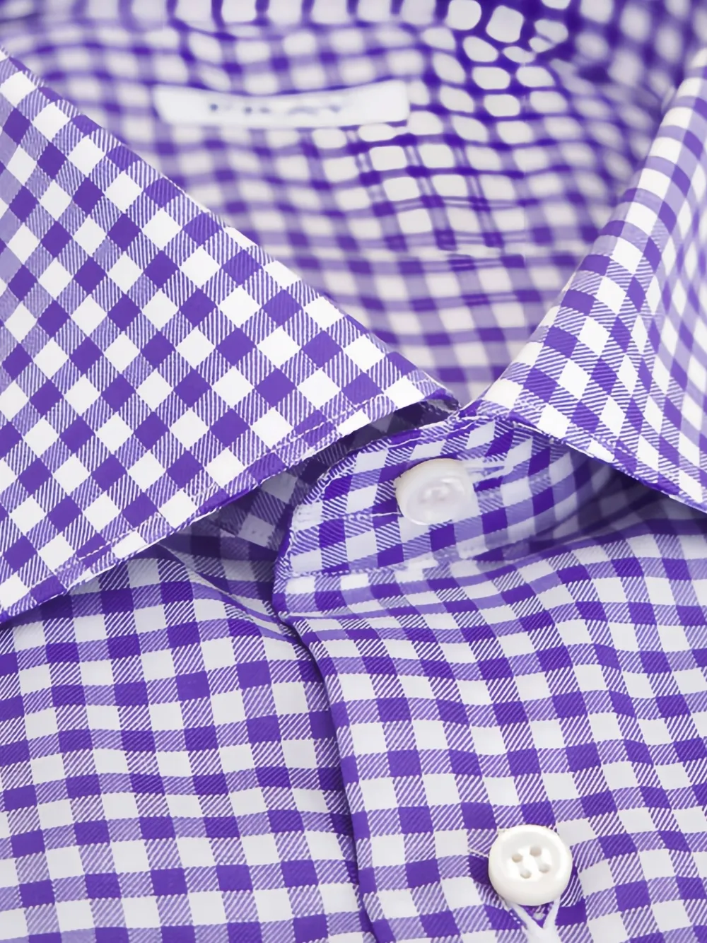 Fray Geruit katoenen overhemd - Paars