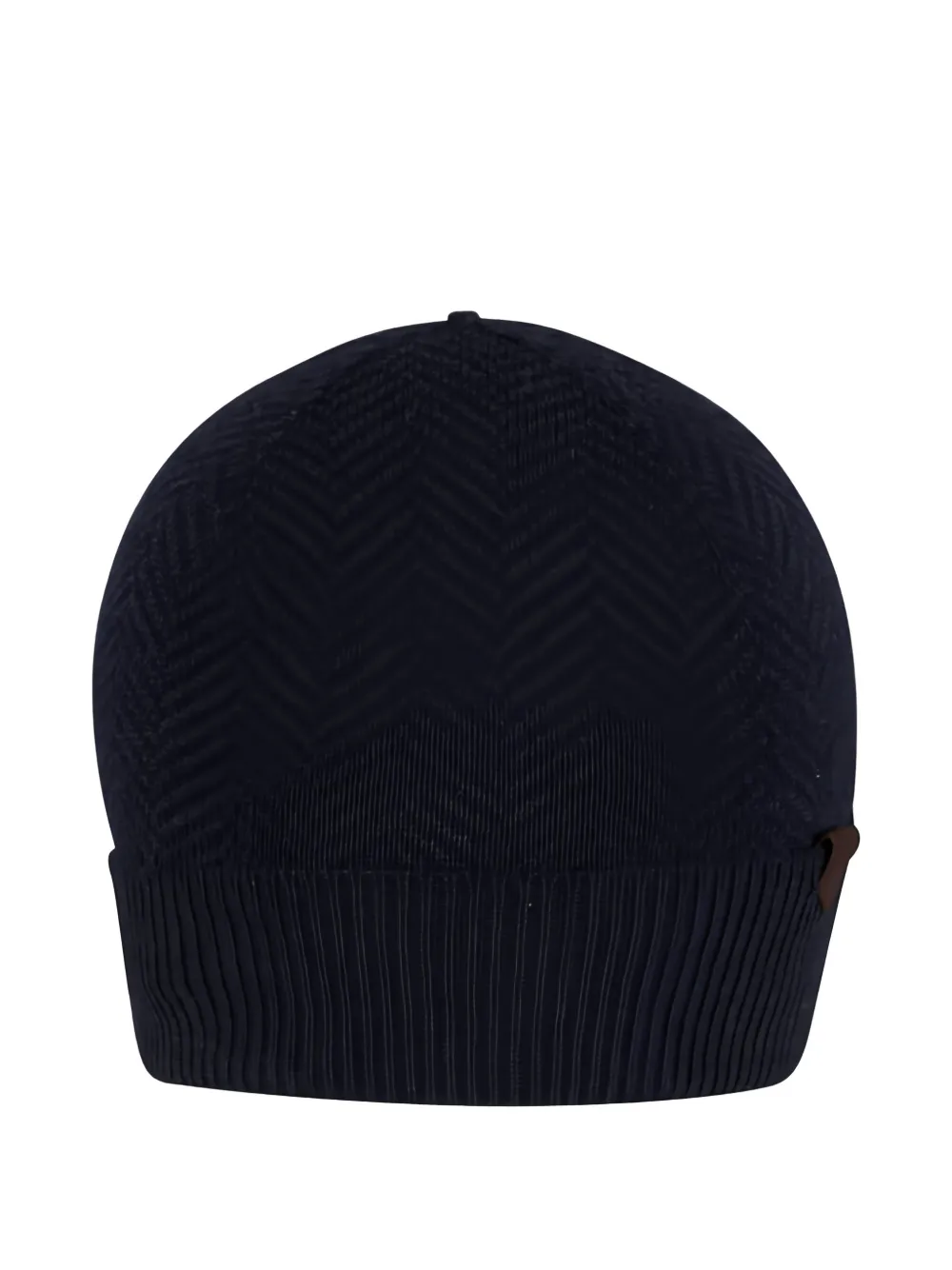 Maurizio Baldassari 人字斜纹针织套头帽 | 黑色 | Image 1