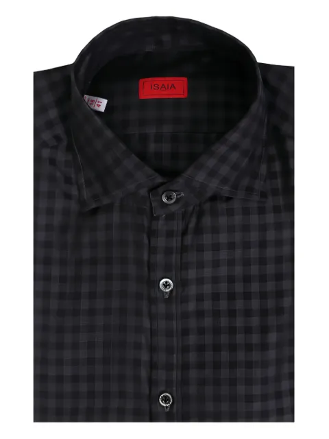 Isaia checked-pattern button shirt