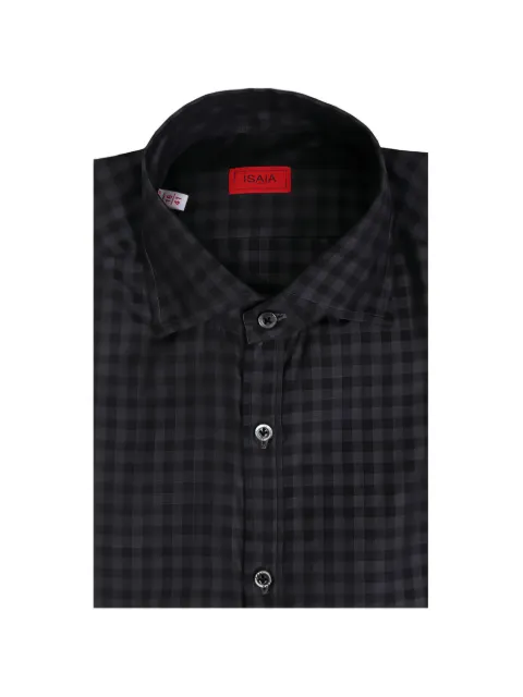 Isaia checked-pattern button shirt