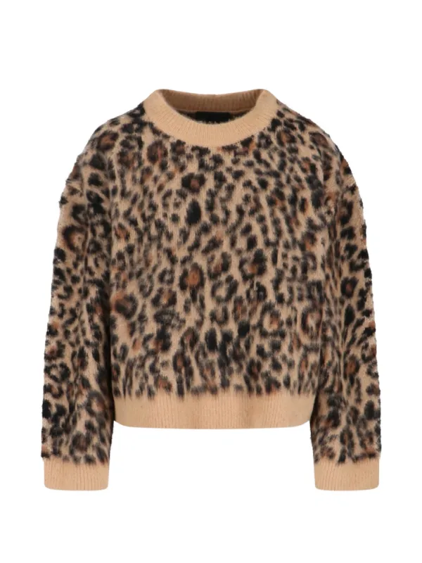 Nili Lotan Animal-print Sweater in Neutrals