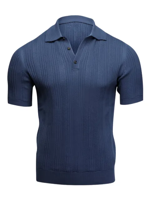 Isaia knitted polo shirt