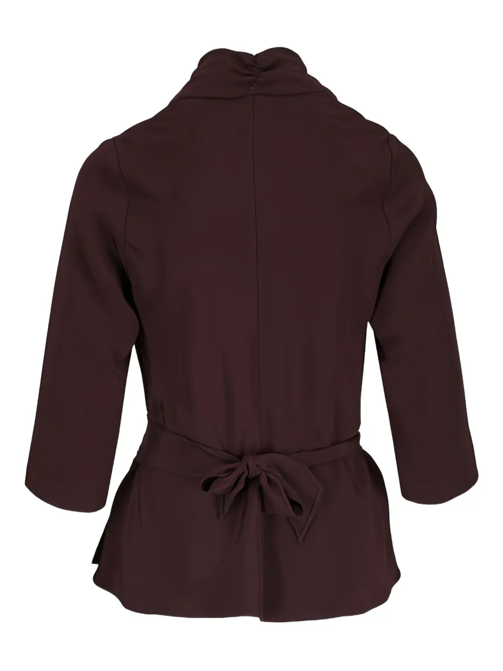 Peter Cohen Blouse met V-hals en strikdetail - Bruin