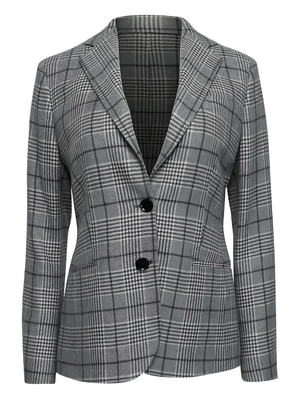 Kiton Prince Of Wales check blazer - Black