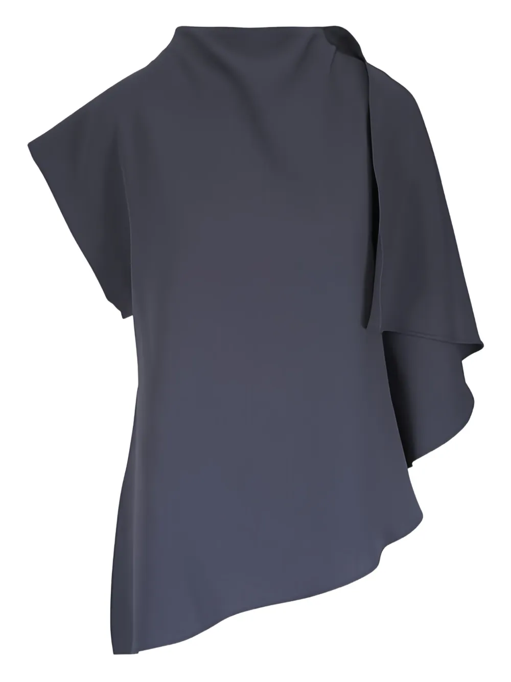 KZ_K STUDIO one-shoulder draped blouse - Grey