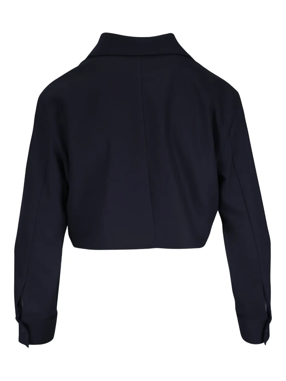  Khaite Collared Cropped Blouse - Blue 