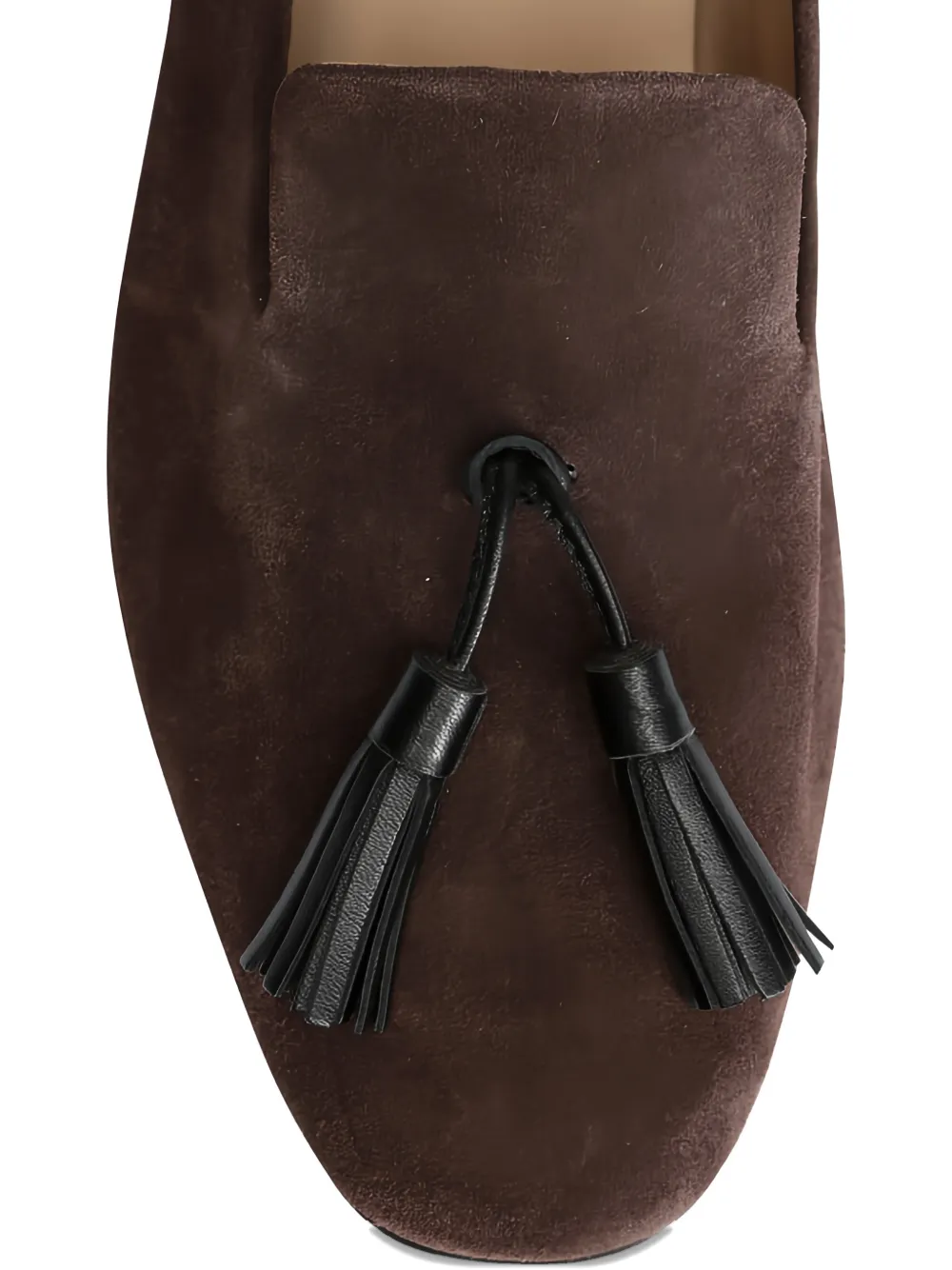 Le Monde Beryl Suède loafers met kwastje Bruin