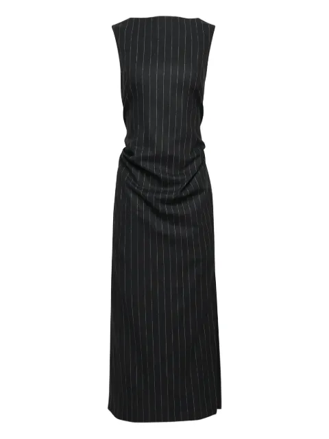 Lee Mathews Drew pinstripe midi dress
