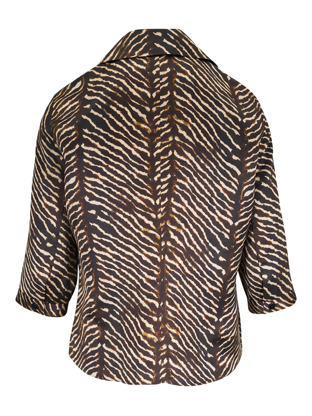 Peter Cohen zebra print blouse - Bruin