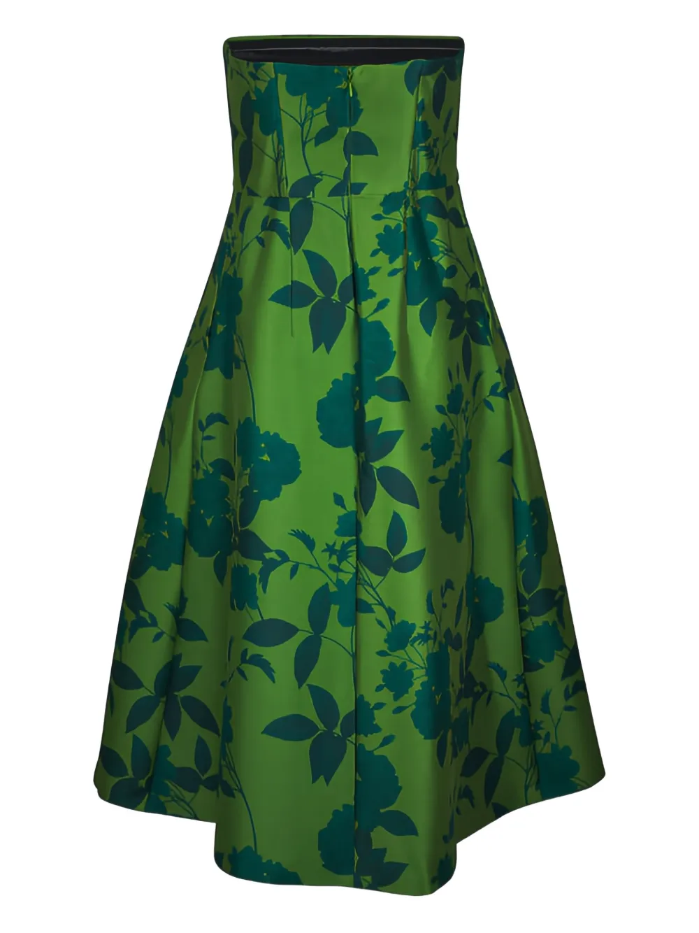 Sachin & Babi Shay strapless midi-jurk met bloemen - Groen