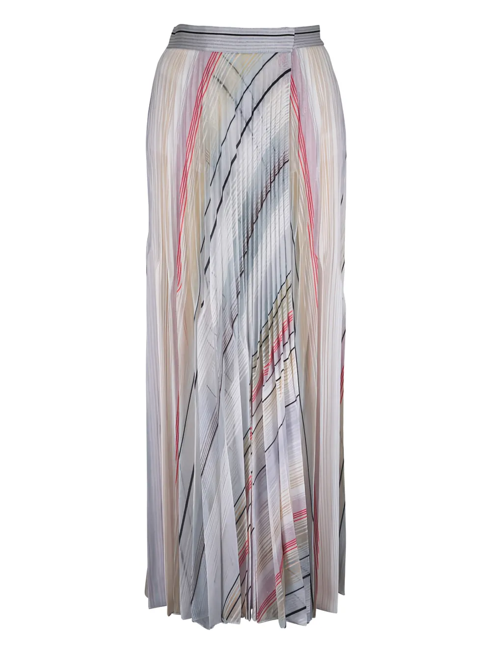 Missoni striped pleated maxi skirt - Toni neutri