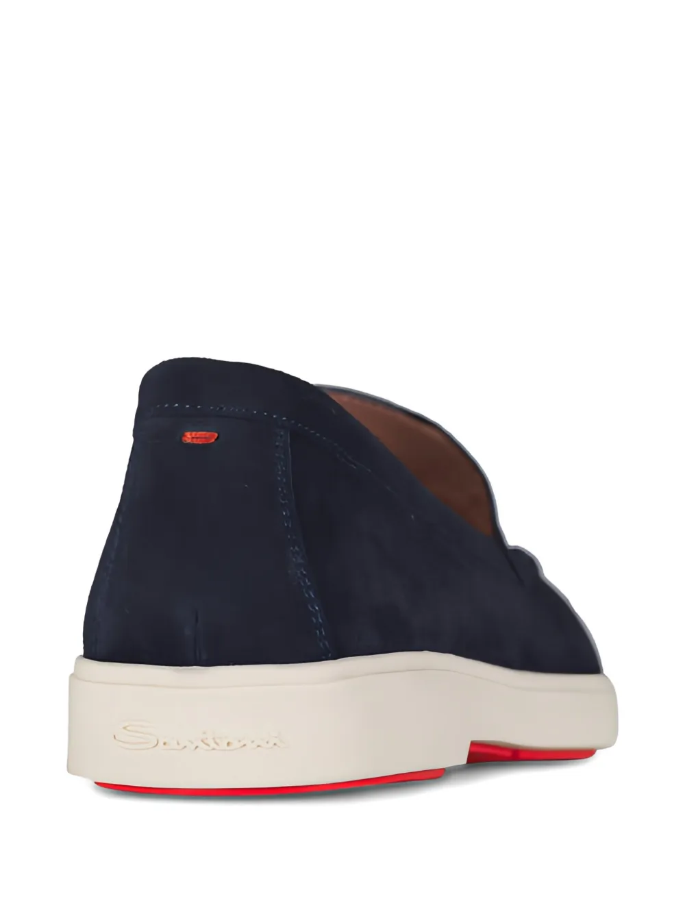Santoni Yaltamoc suède loafers Blauw