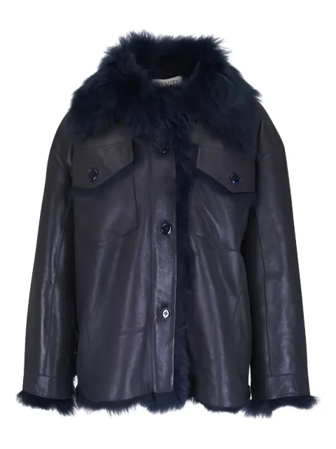 TWP Aspen button leather jacket