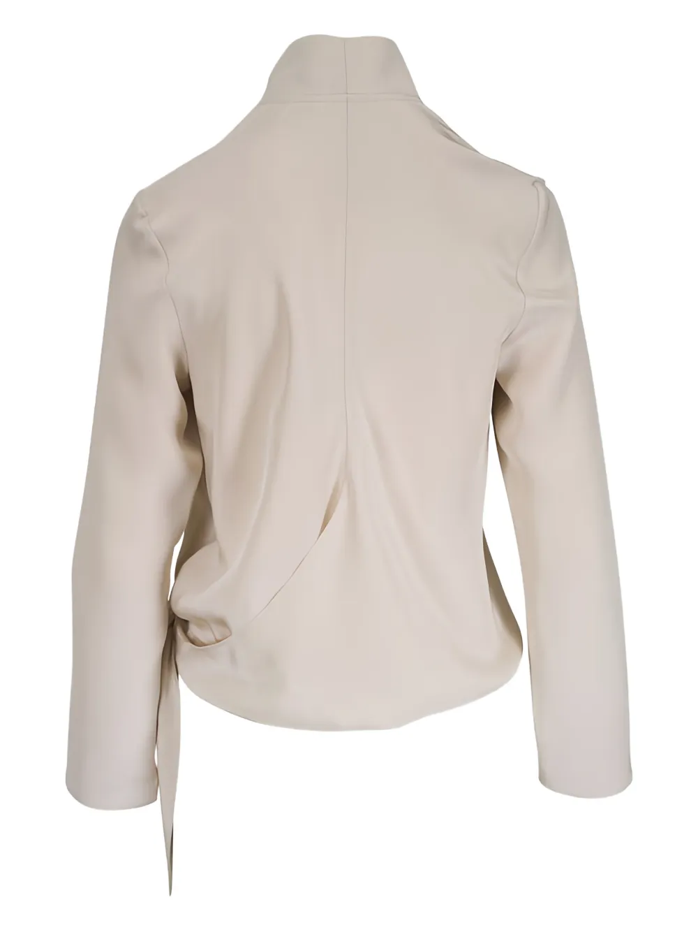 Peter Cohen Zijden wikkelblouse - Beige