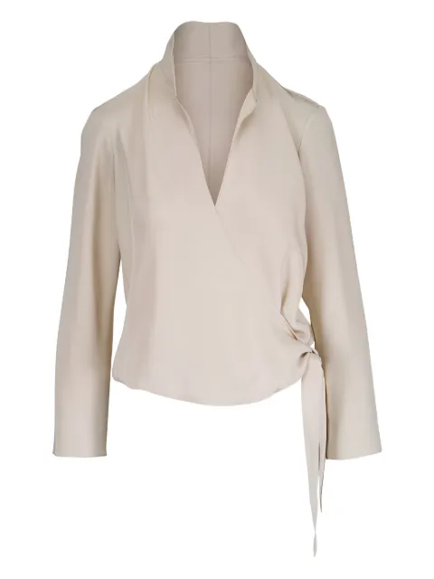 Peter Cohen tie wrap silk blouse