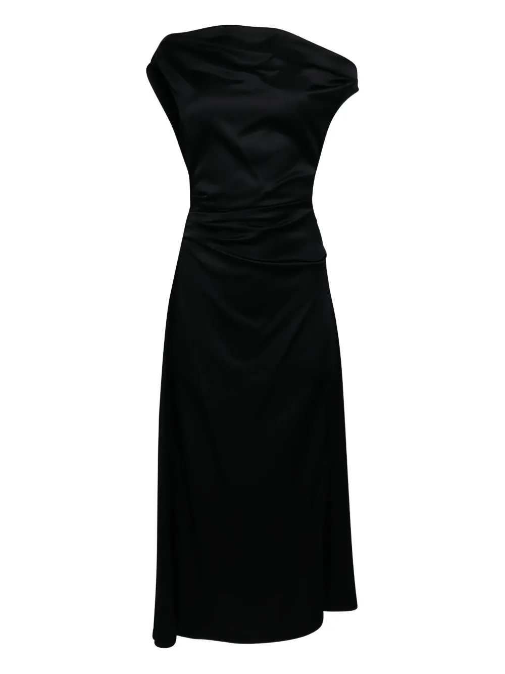 STAUD Phare asymmetrische jurk - Zwart