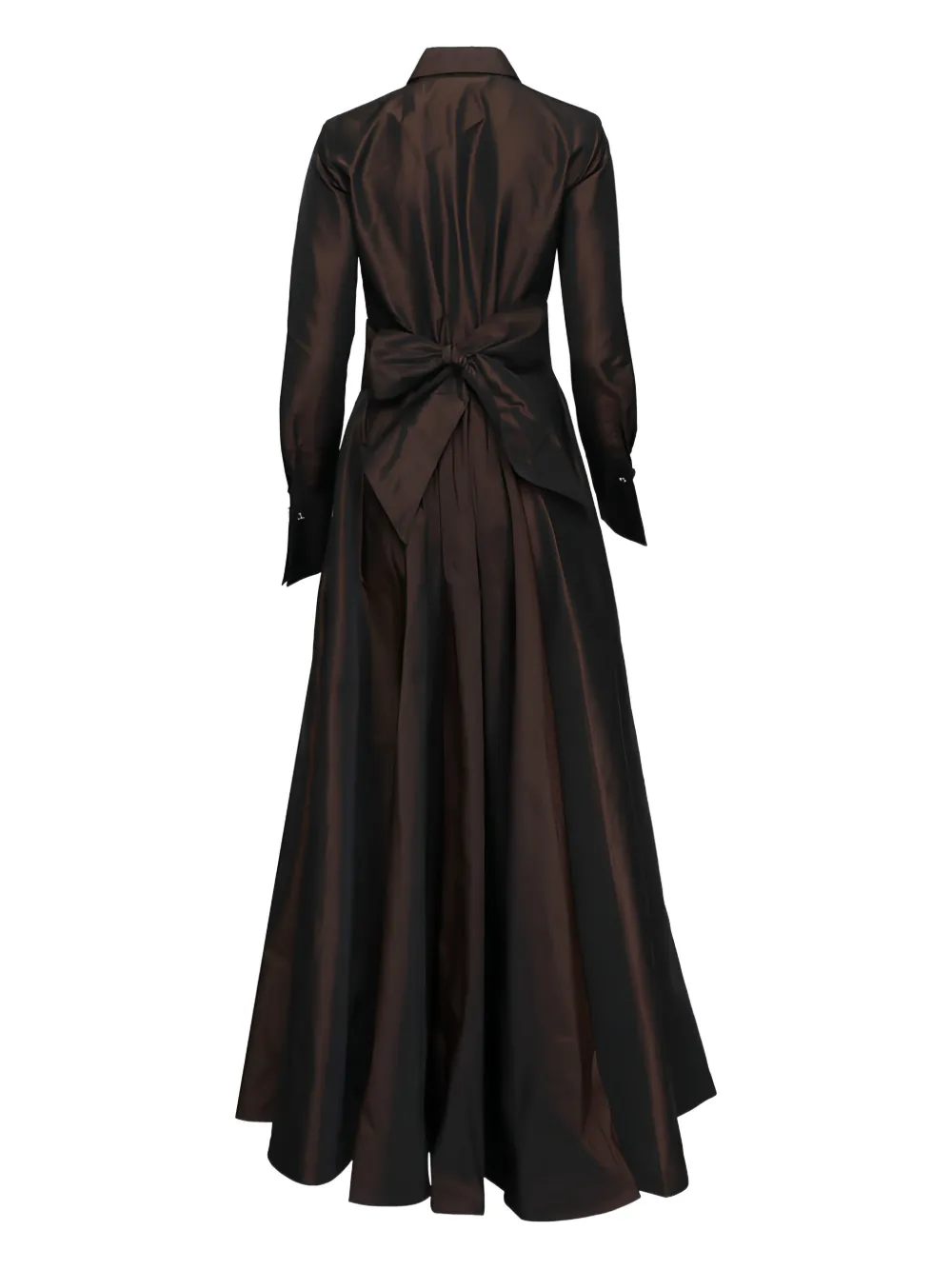 Sara Roka Mariasole maxi-jurk met strik - Bruin