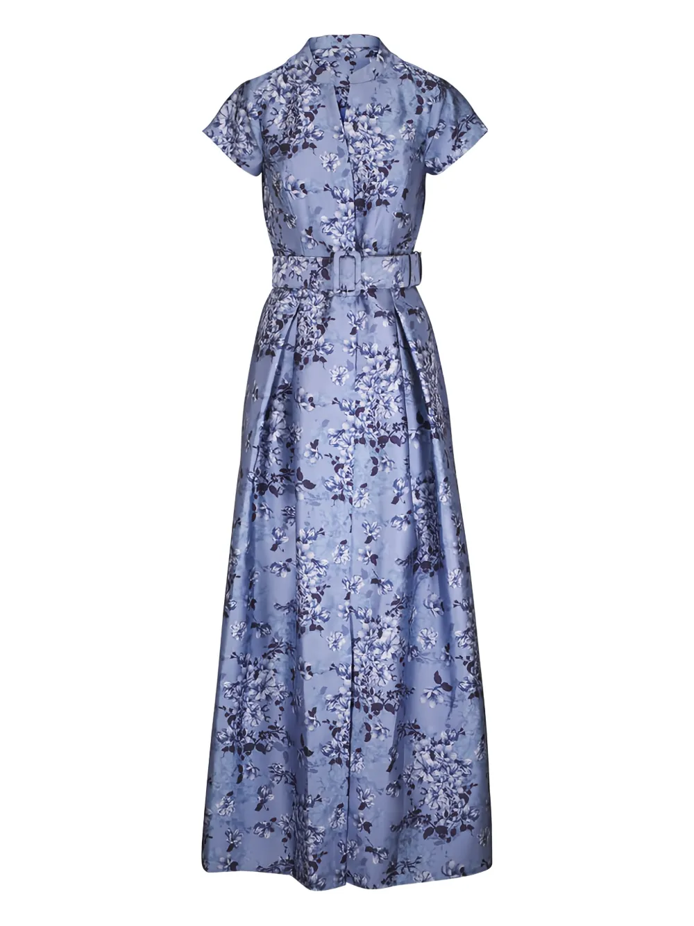 Sachin & Babi Marta floral-pattern belted maxi dress - Blu