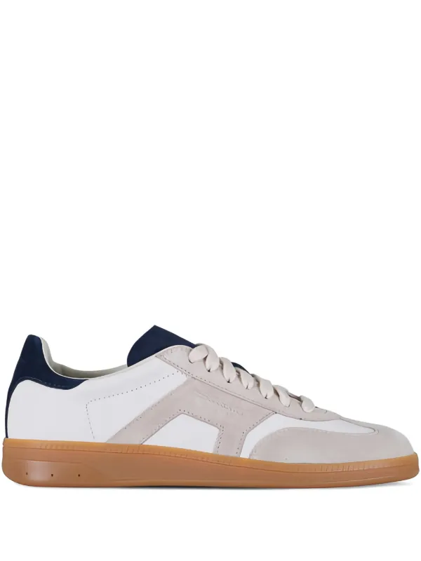 Santoni Olympic Panelled Sneakers in White