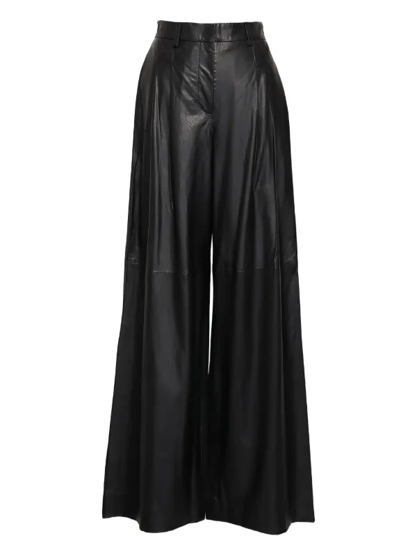 Twp Avery Wide-leg Trousers in Black