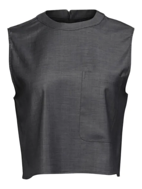 TWP sleeveless cropped blouse