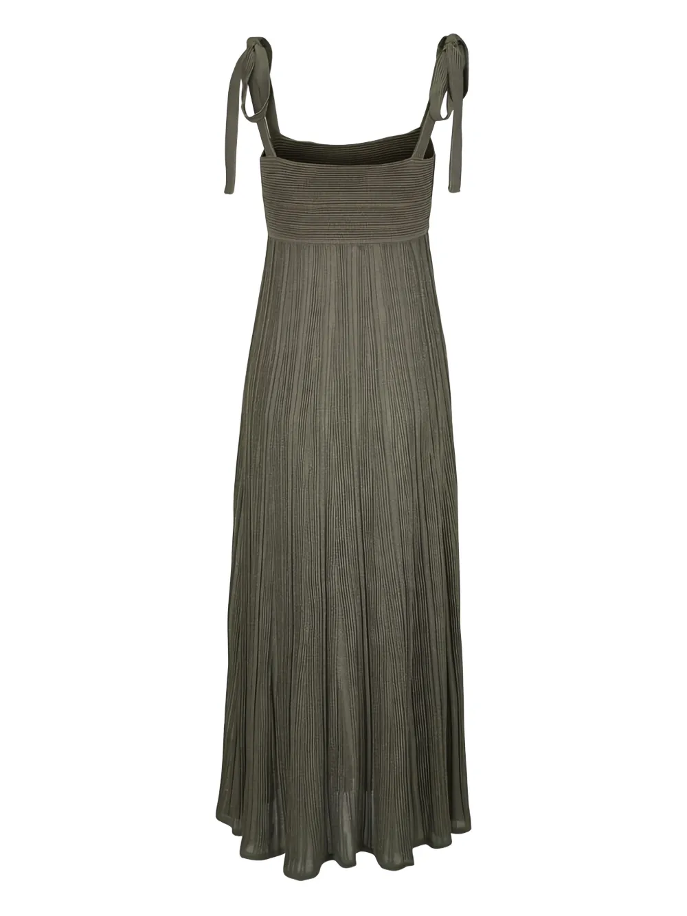 ZIMMERMANN Wanderlust tie-shoulder pleated maxi dress - Groen