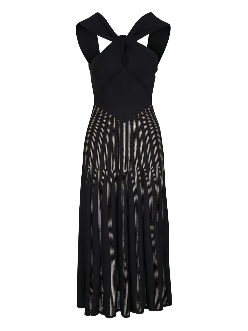 Zimmermann Rebellion Knitted Midi Dress In Black