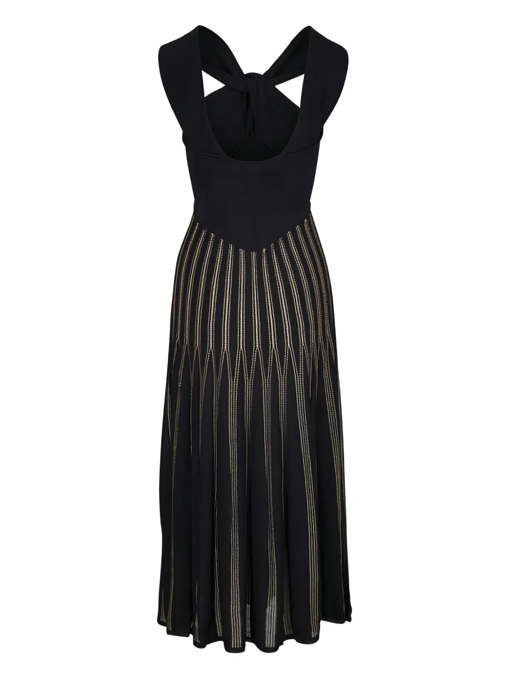 Zimmermann Rebellion Knitted Midi Dress In Black