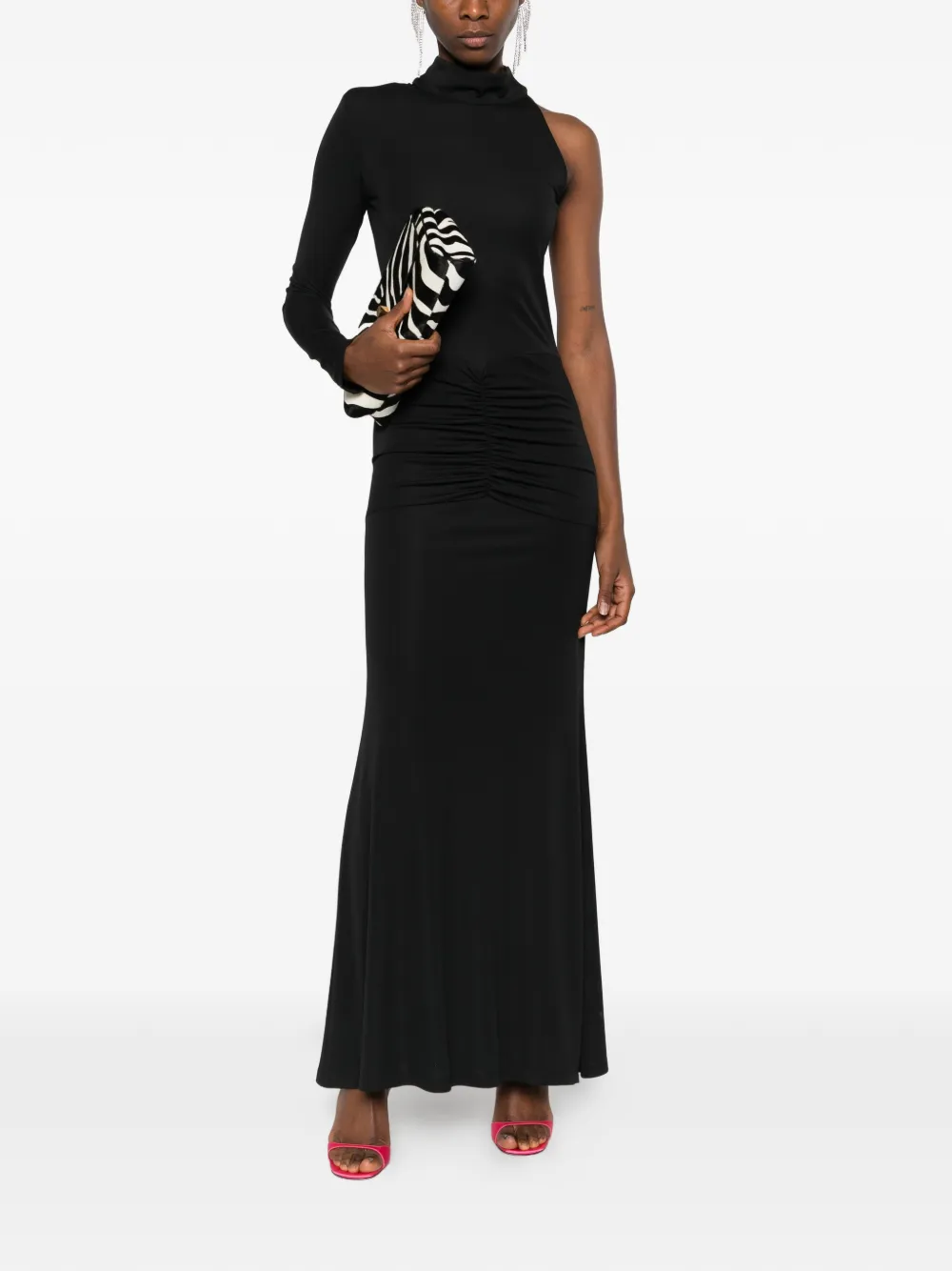 SO ALLURE turtleneck single-sleeve maxi dress | Evening Dresses | Image 2