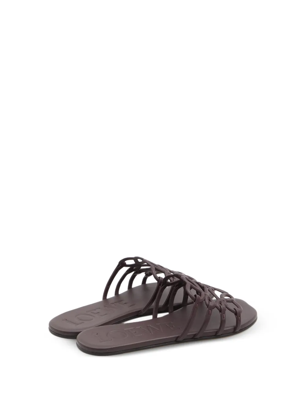  Loewe Leather Slides - Red 