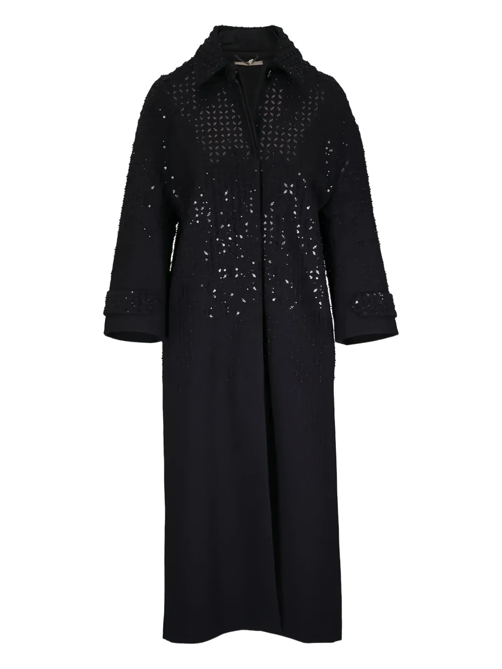 Dorothee Schumacher embellished long coat - Black