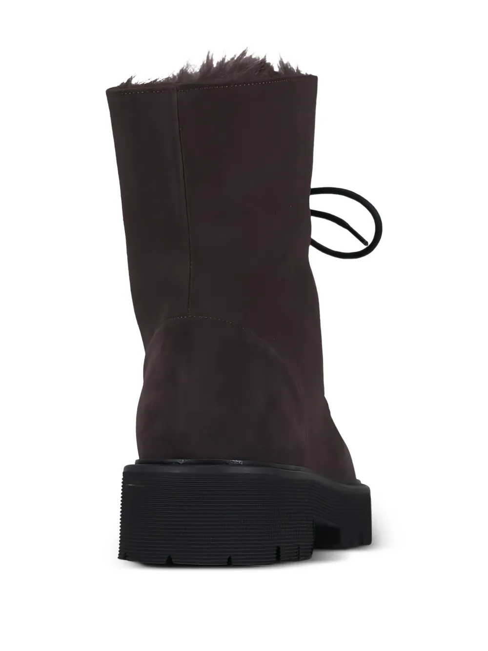  Aquatalia Faux-fur-lining Lace-up Boots - Brown 