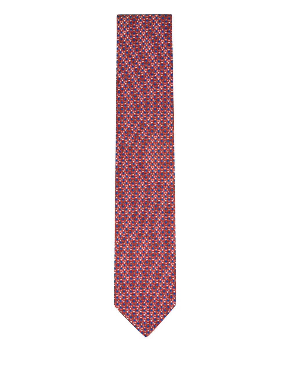 Eton patterned silk tie | Orange | Image 1