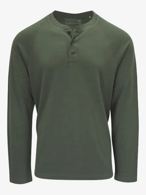 FAHERTY Cloud Henley button T-shirt