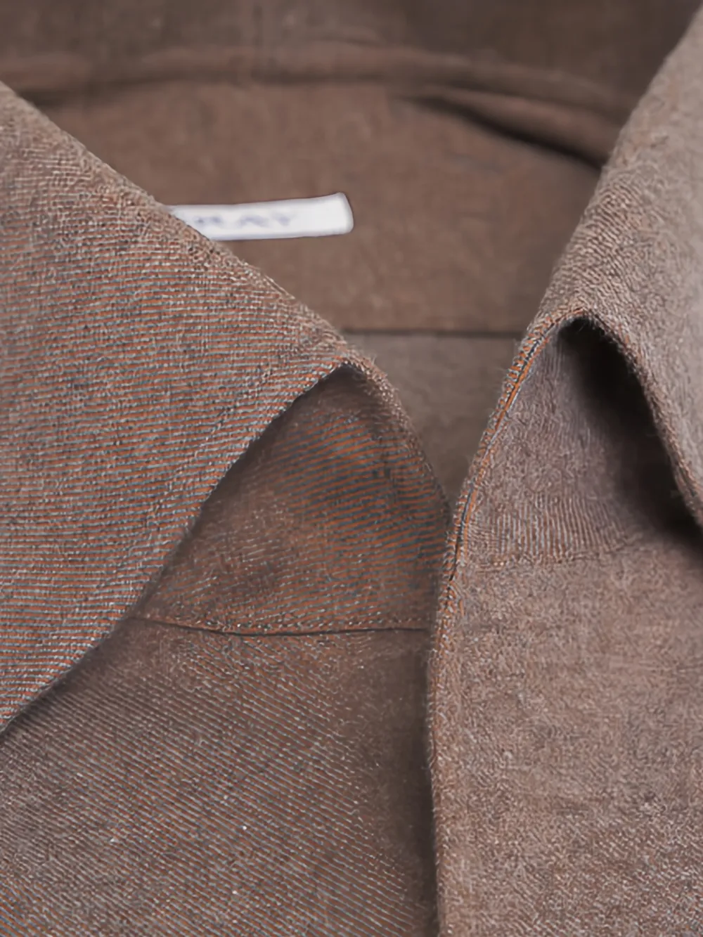 Fray Katoenen overhemd met knoopsluiting - Bruin