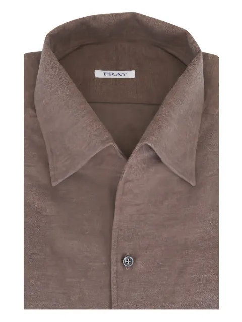 Fray button-fastening cotton shirt