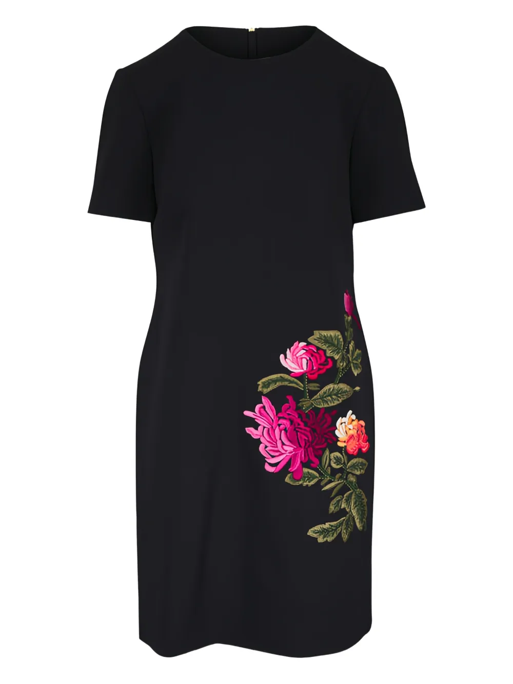 Carolina Herrera Kleid mit Blumenstickerei - Schwarz