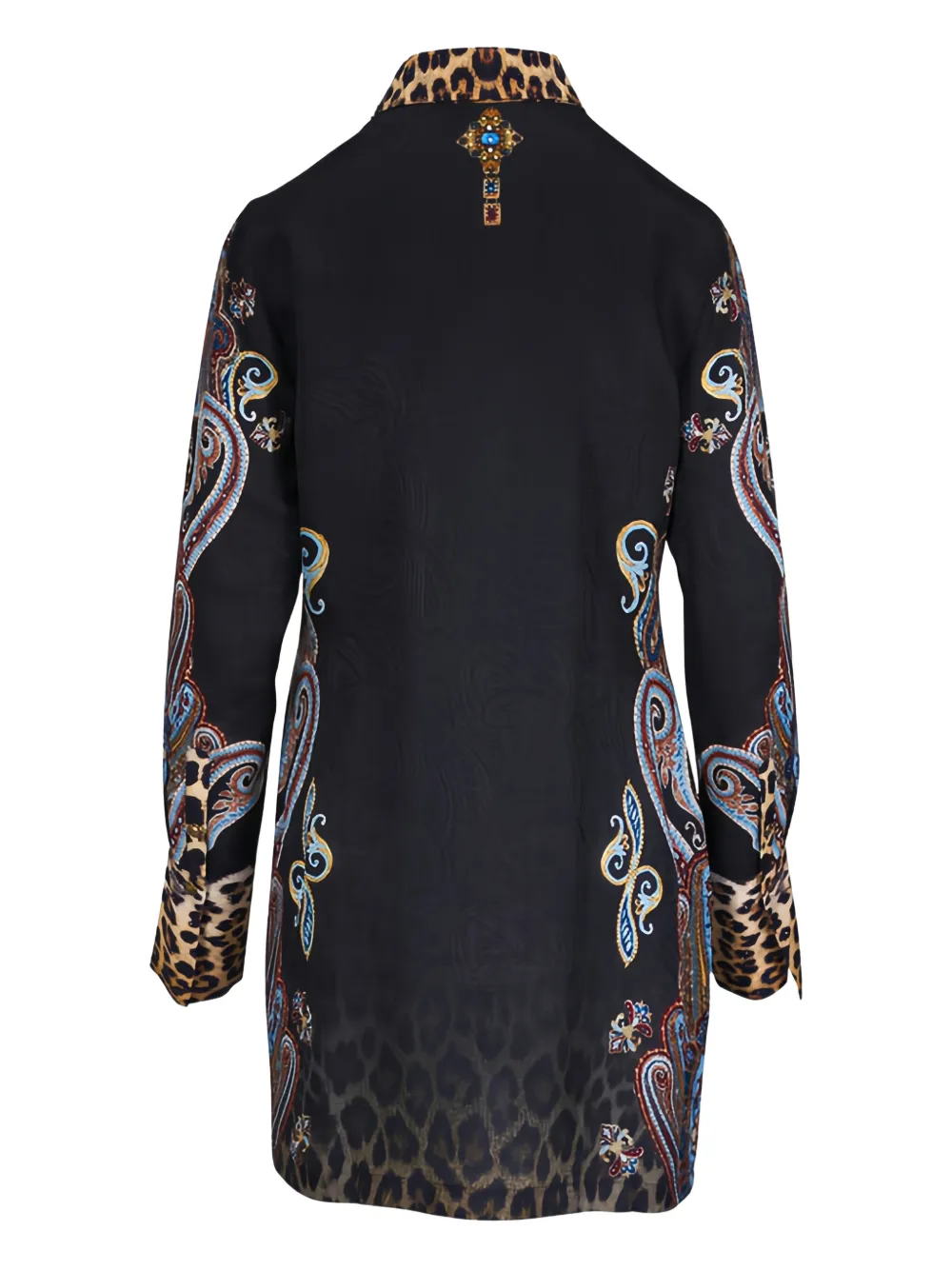Camilla Istanbul Animalia mini shirt dress - Zwart