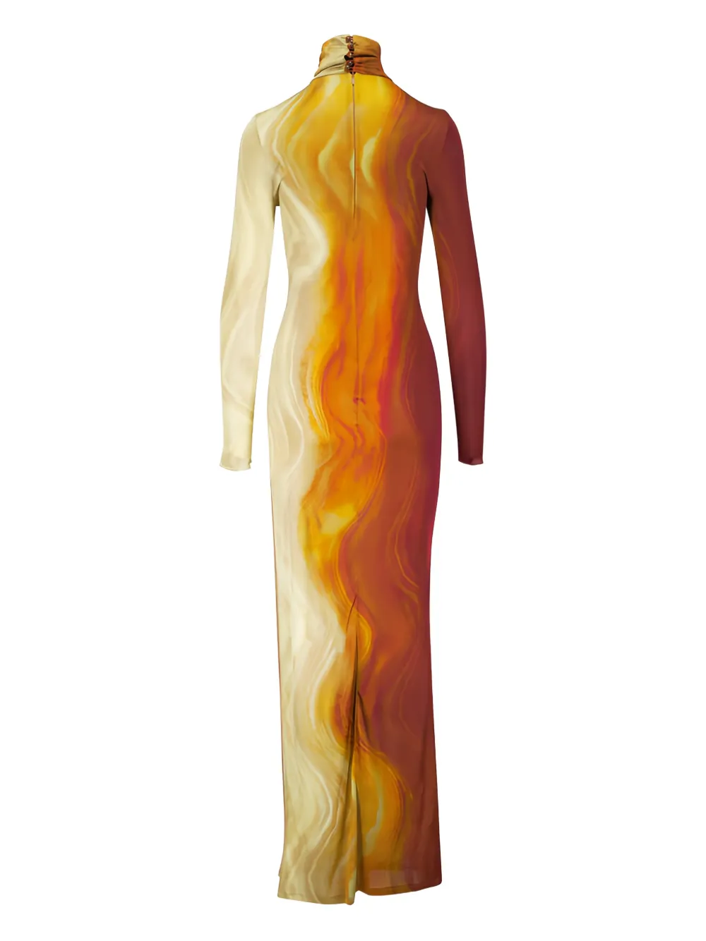 Galvan London Jurk met lange mouw - Geel